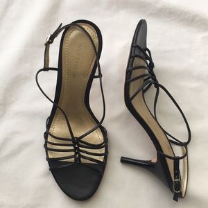 Strappy heels, genuine leather soles size 6.5